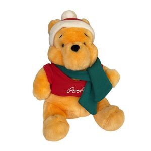 Vintage Disney Winnie the Pooh Stuffed Plush 13" Winter Disney Parks